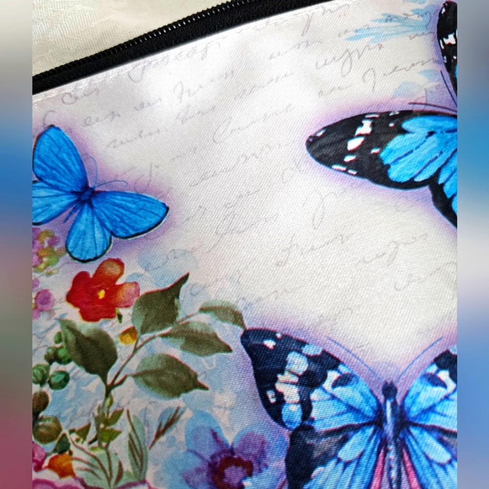 Estee Lauder Top Handle Cosmetic Bag/Organizer and Unbranded Butterfly W… - Picture 4 of 11